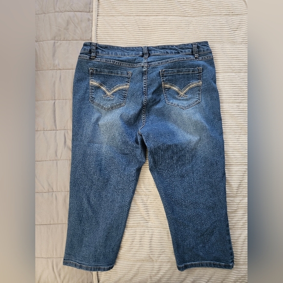 D.jeans Women's Blue Jeans Capri Size 14P - Picture 5 of 7